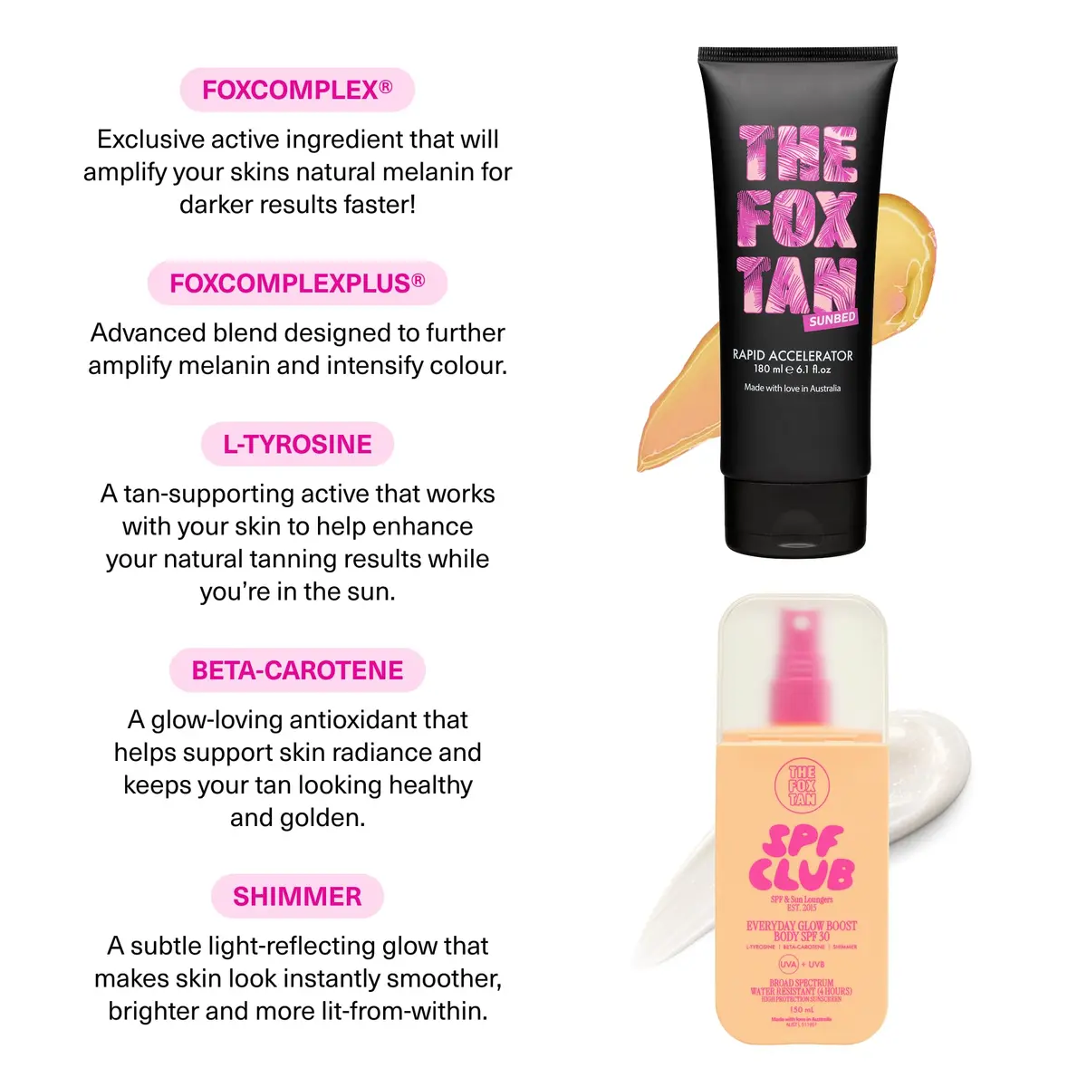 The Fox Tan Rapid Accelerator & Glow Boost Body SPF 30 | Vegan Cruelty-Free Sun & Tan Care - view 3