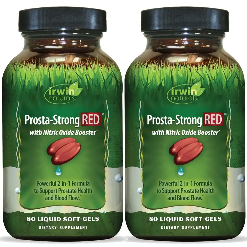 Irwin Naturals Prosta-Strong RED with Nitric Oxide Booster 80 Count | Supports Prostate & Circulation - main product image
