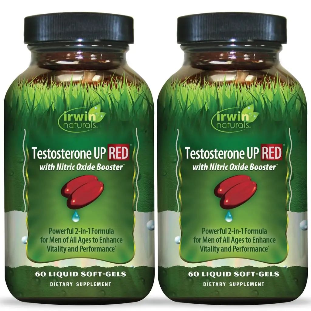 Irwin Naturals Testosterone UP RED with Nitric Oxide Booster | 60 ct 2-Pack - main product image