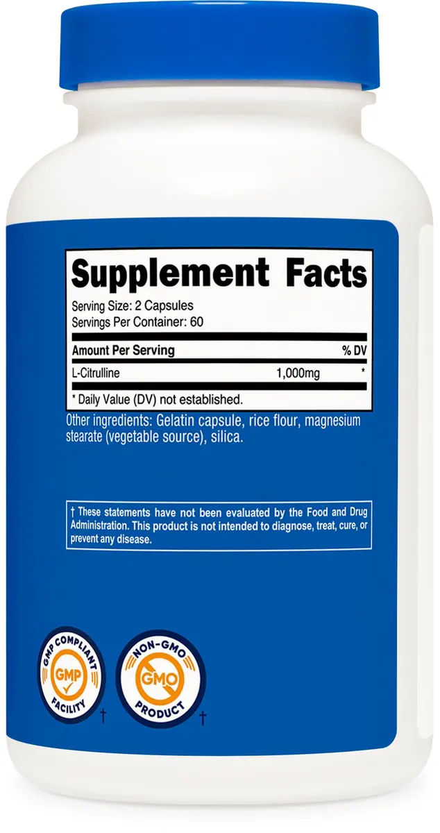 Nutricost L-Citrulline 500mg | Gluten Free, Non-GMO, 120 Capsules Pack of 3 - view 5