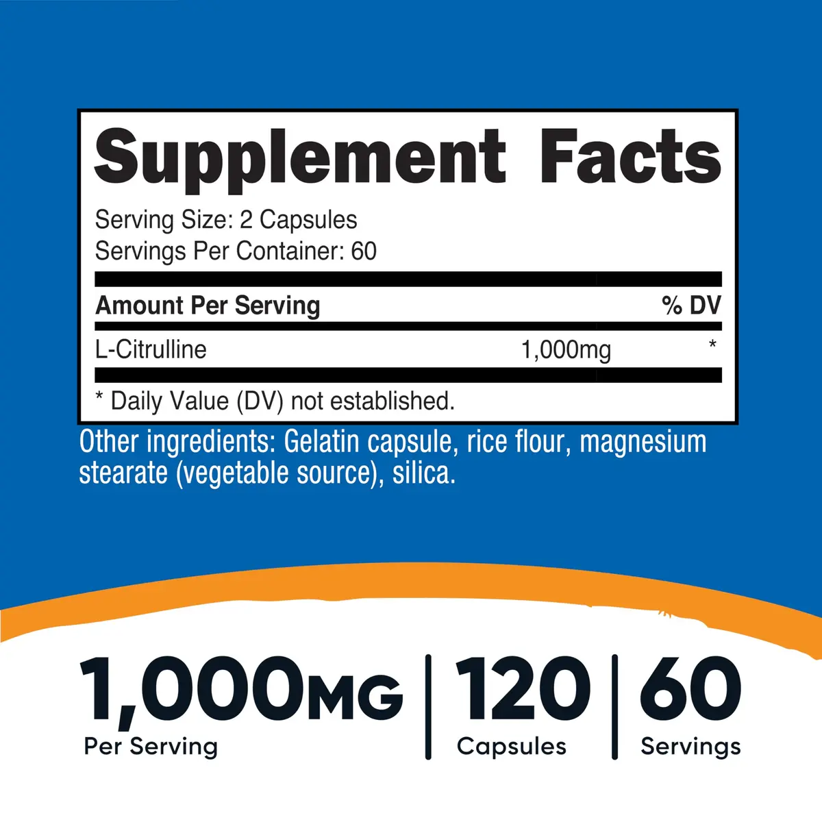 Nutricost L-Citrulline 500mg | Gluten Free, Non-GMO, 120 Capsules Pack of 3 - view 2