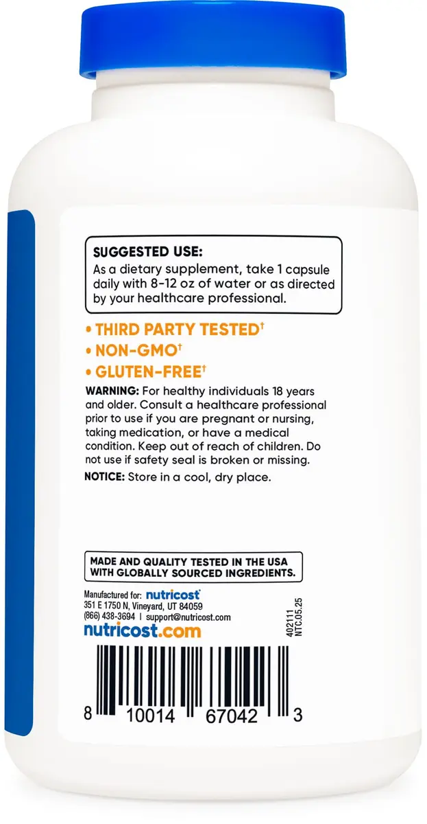 Nutricost Astragalus Capsules 550mg 240 Count (Pack of 3) | 550mg Herbal Supplement - view 4