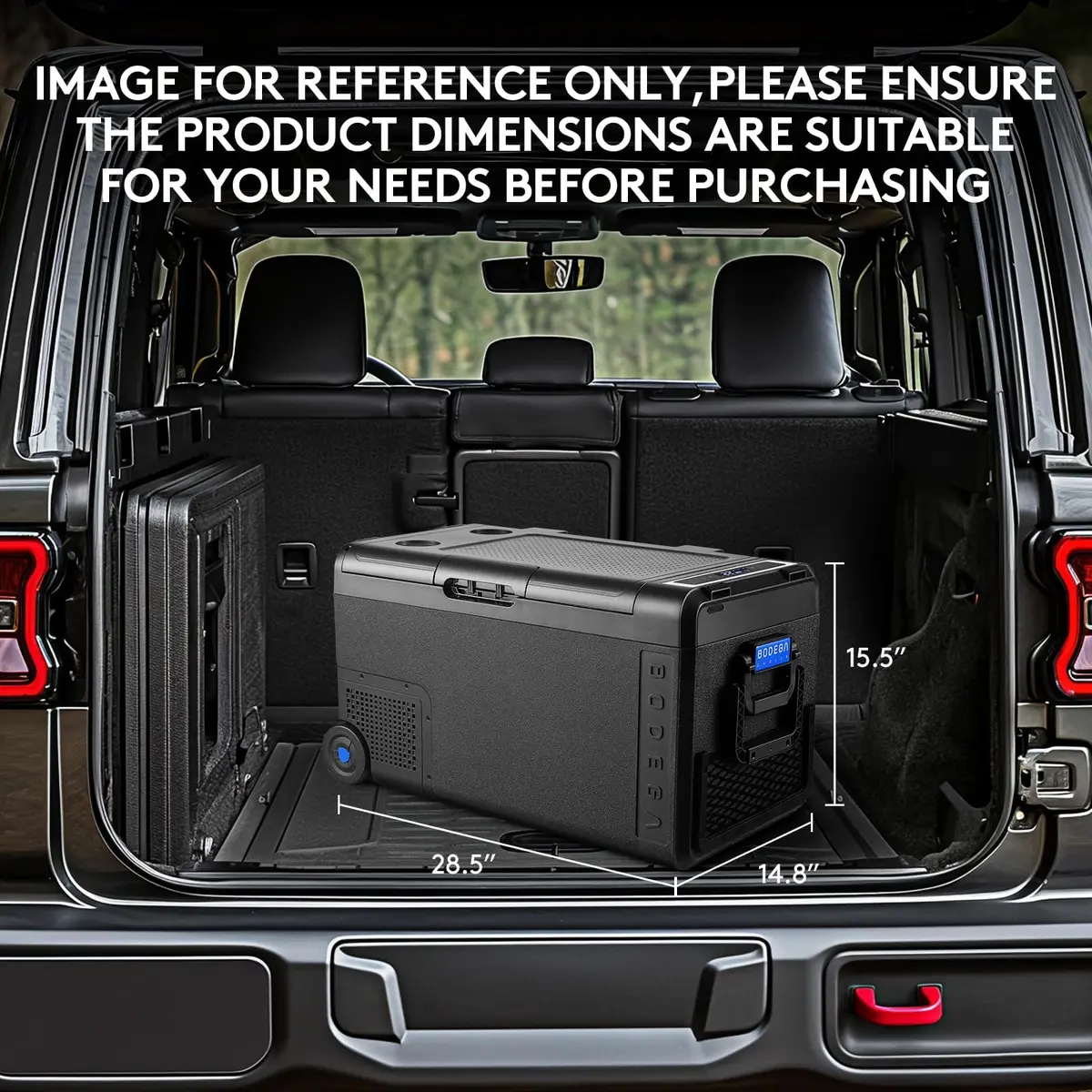 BODEGA 12V Car Refrigerator 41QT | Portable Freezer with APP Control, -4℉ to 68℉, Wheels, 38.8L - view 4