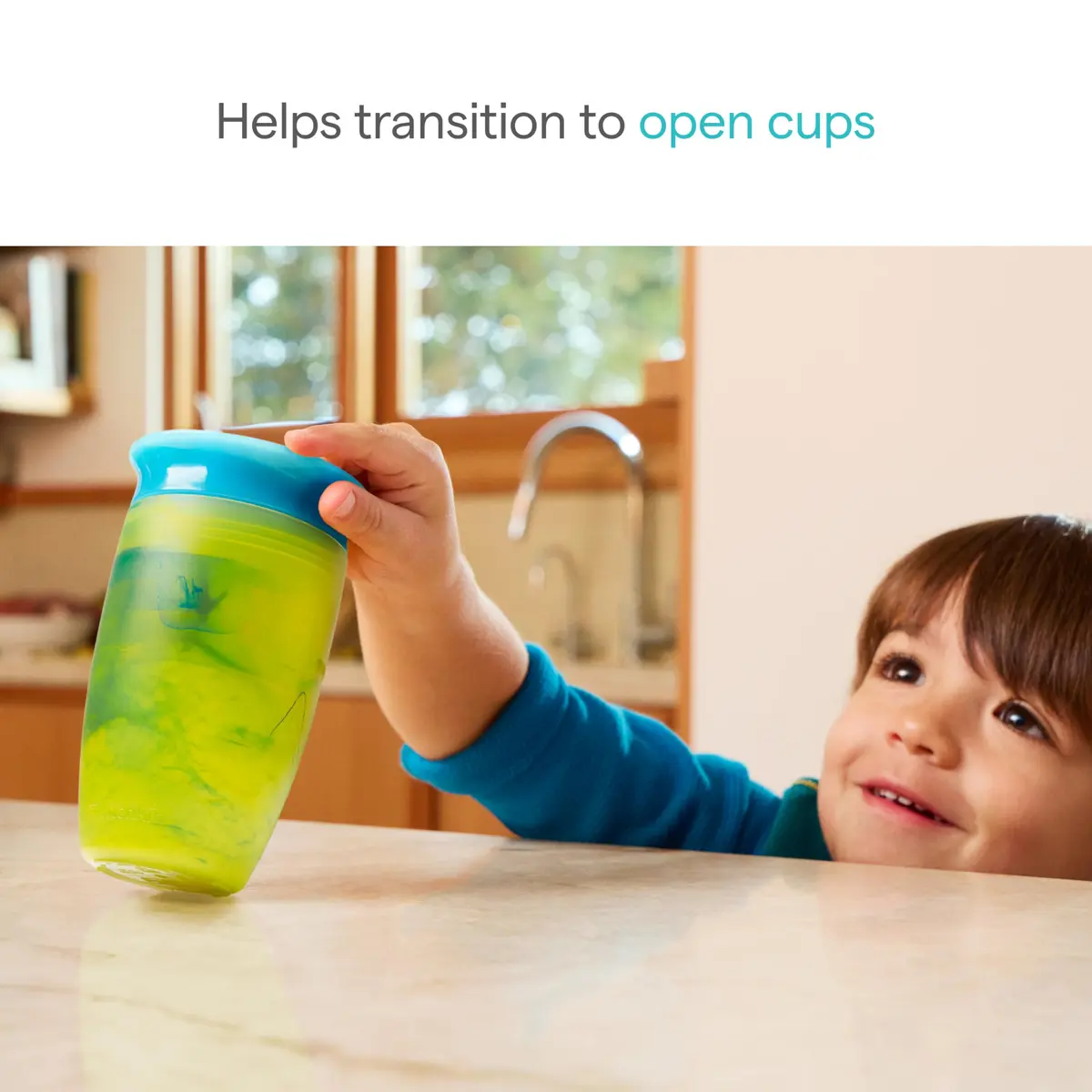 Munchkin Miracle 360 Tropical Swirl Sippy Cup 296ml (10 Ounce) | Spill-Proof Toddler Cup for Ages 12+ Months - view 2