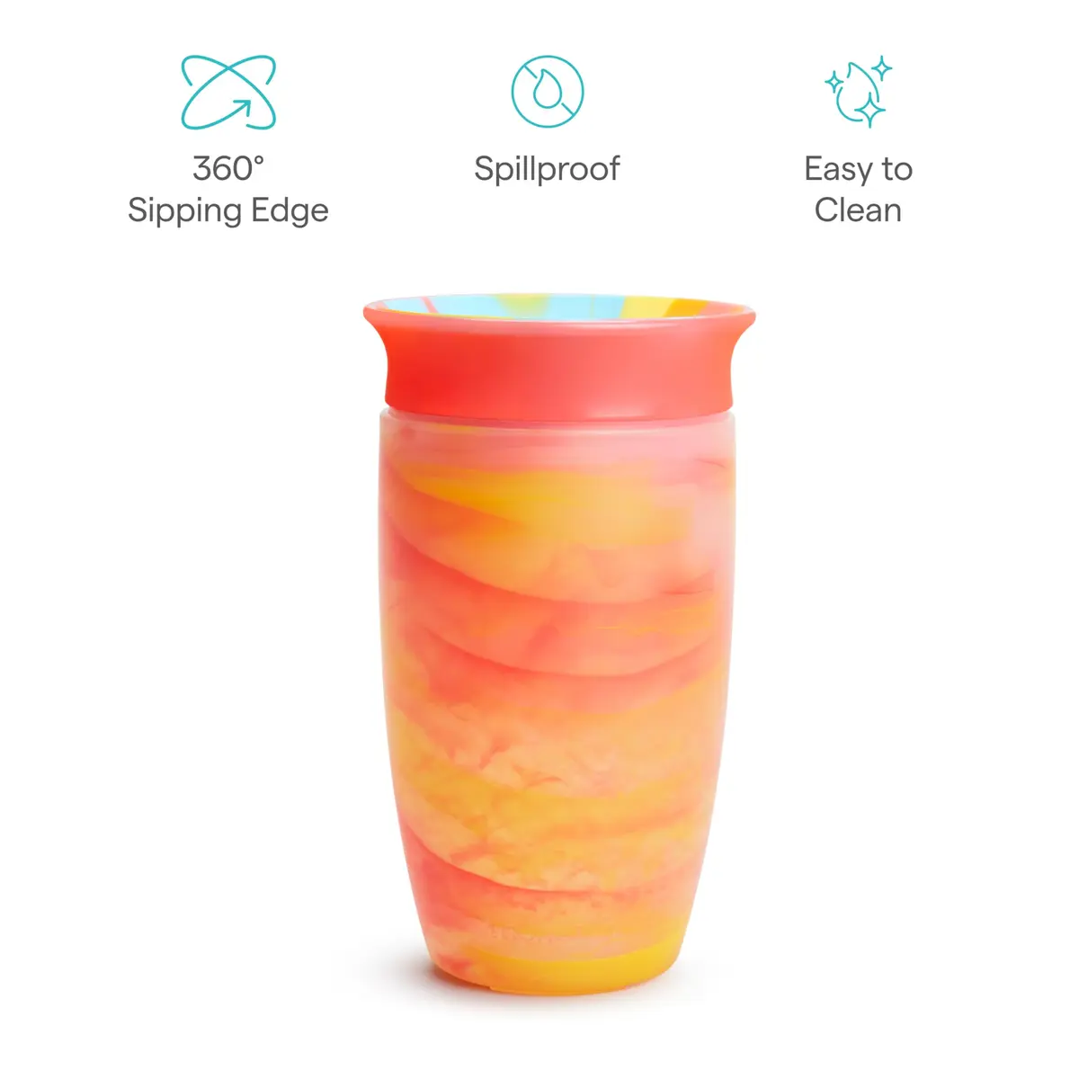 Munchkin Miracle 360 Tropical Swirl Sippy Cup 296ml (10 Ounce) | Spill-Proof Toddler Cup for Ages 12+ Months - view 4