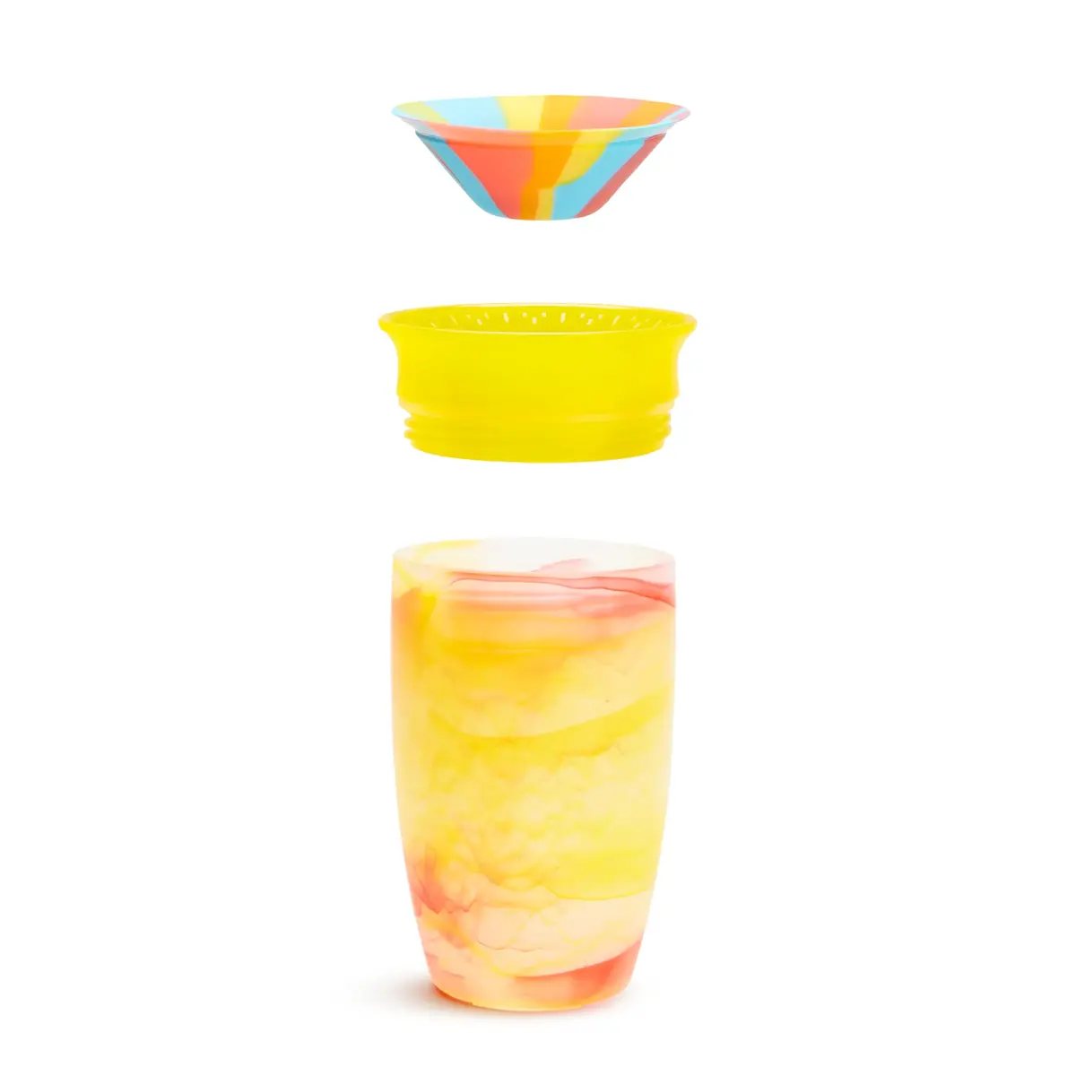 Munchkin Miracle 360 Tropical Swirl Sippy Cup 296ml (10oz) 2-Pack | Dentist-Recommended Spoutless Design - view 5