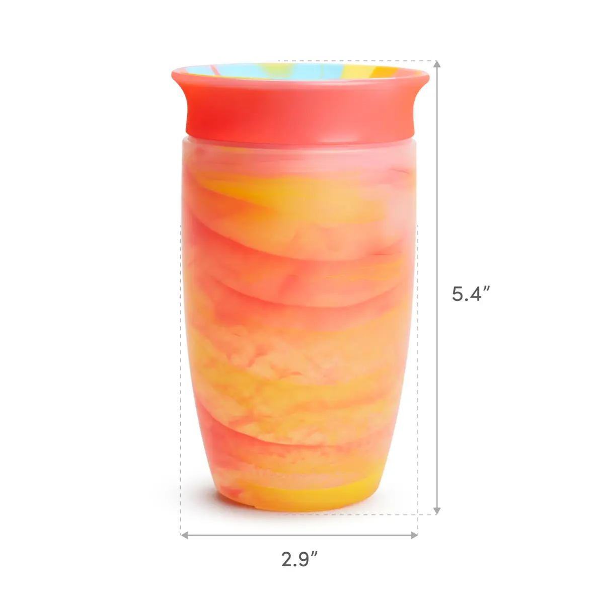 Munchkin Miracle 360 Tropical Swirl Sippy Cup 296ml (10oz) 2-Pack | Dentist-Recommended Spoutless Design - view 6