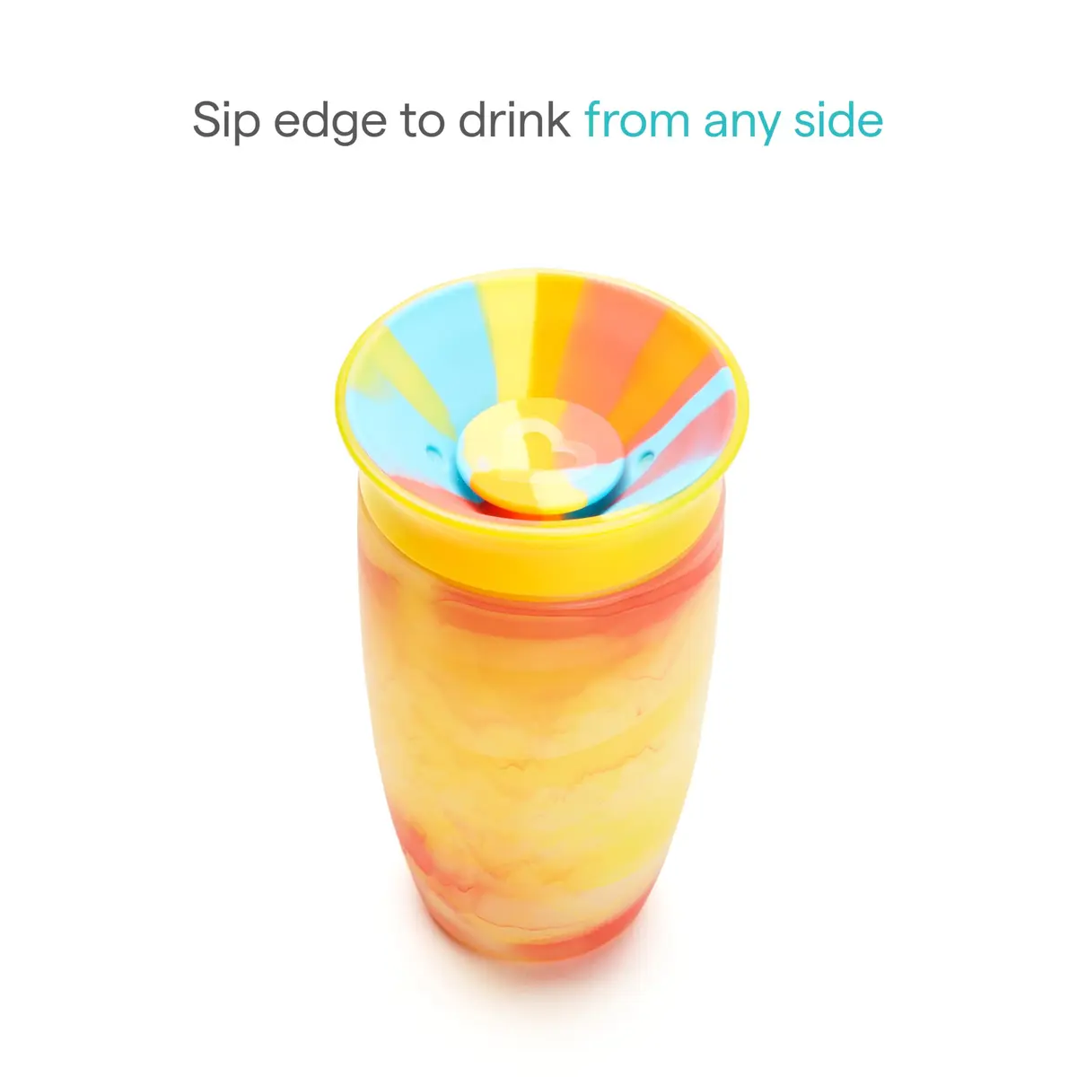 Munchkin Miracle 360 Tropical Swirl Sippy Cup 296ml (10oz) 2-Pack | Dentist-Recommended Spoutless Design - view 3