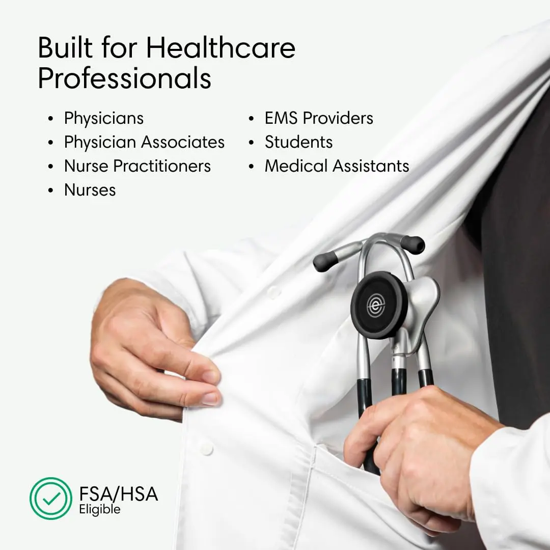 EKO CORE 500™ Digital Stethoscope — 40x Amplification, Active Noise Cancellation, 3-Lead ECG, FDA-Cleared AI with Eko+, Full-Color Display, Reimbursement Eligible — Military Green - view 7