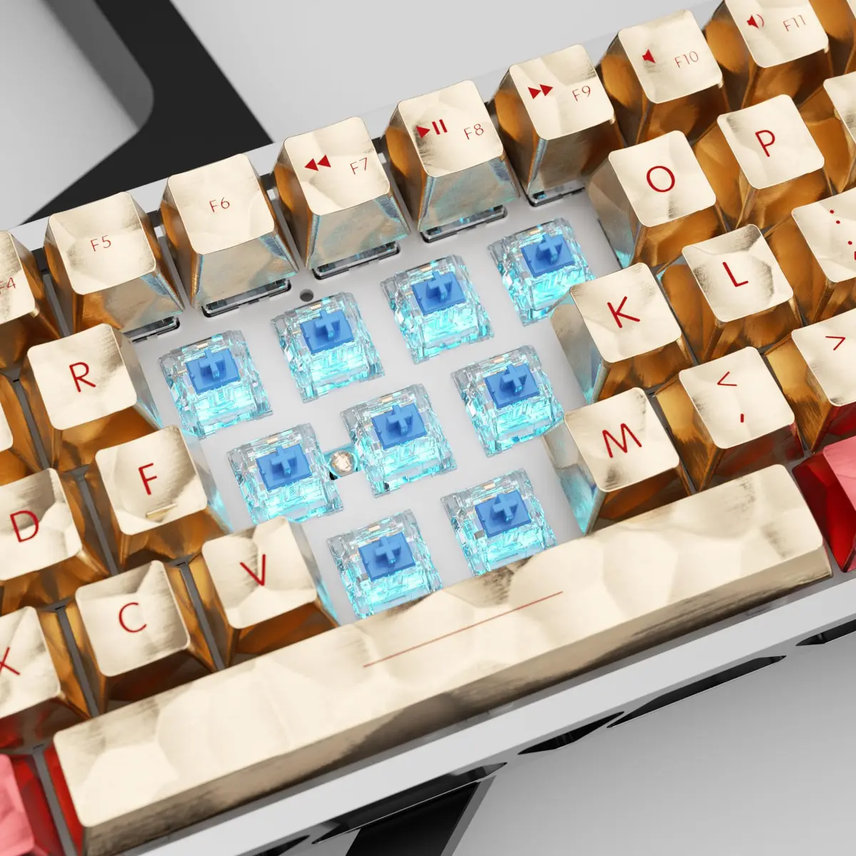 Mciepny Electronic Switch 30pcs Crystal Blue | MX-Style Clicky Keyboard Switches for Mechanical Enthusiasts - view 5
