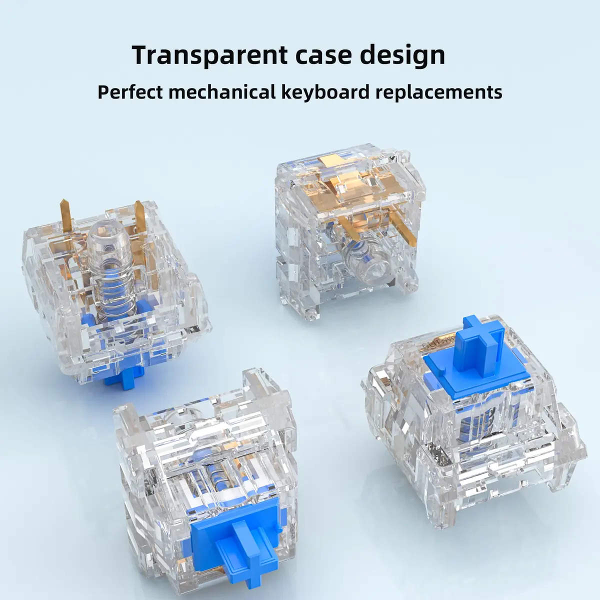 Mciepny Electronic Switch 30pcs Crystal Blue | MX-Style Clicky Keyboard Switches for Mechanical Enthusiasts - view 3