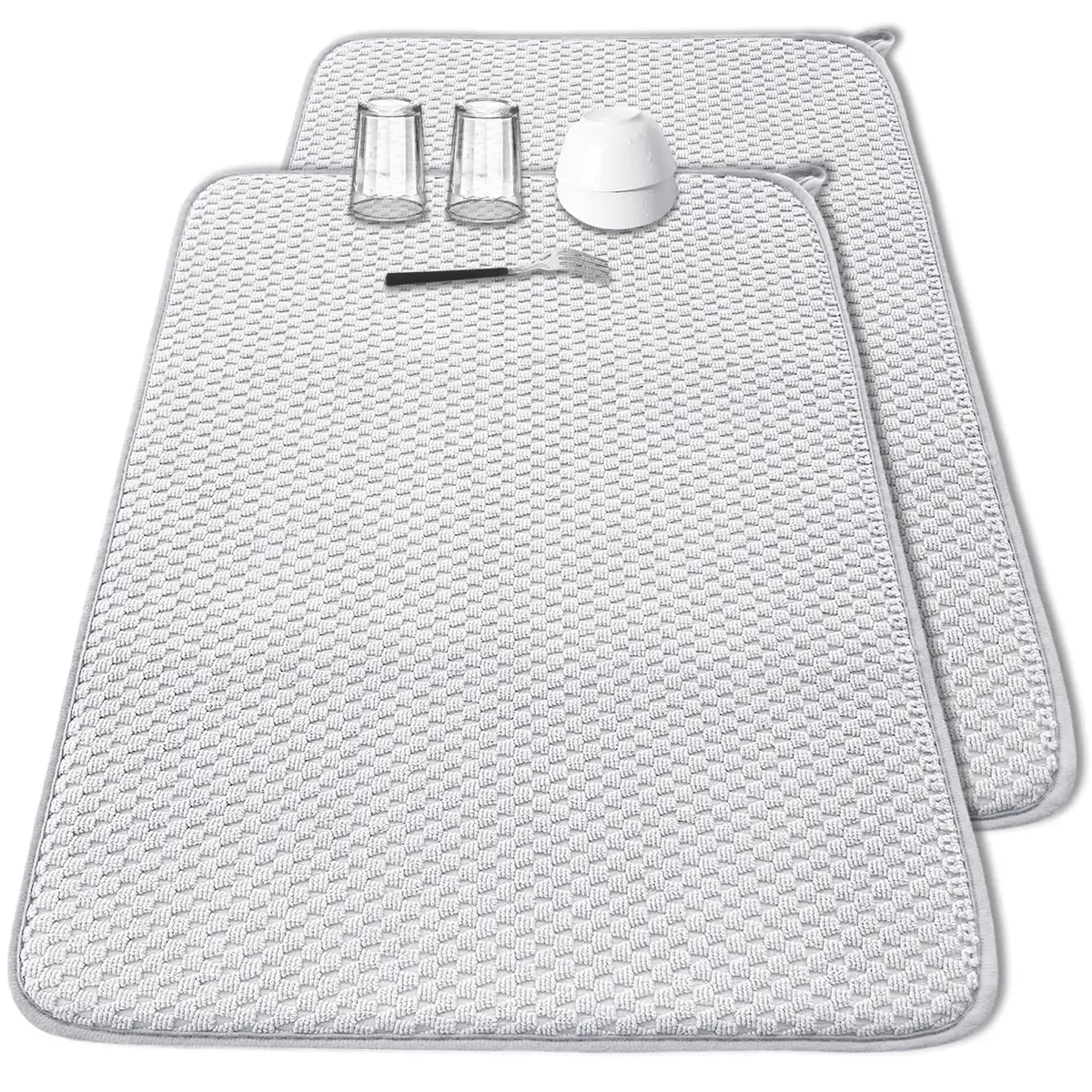 Meirrnyyu Microfiber Dish Drying Mat 30x24 inch | Large Absorbent Kitchen Pad for Countertops & Sinks - main product image