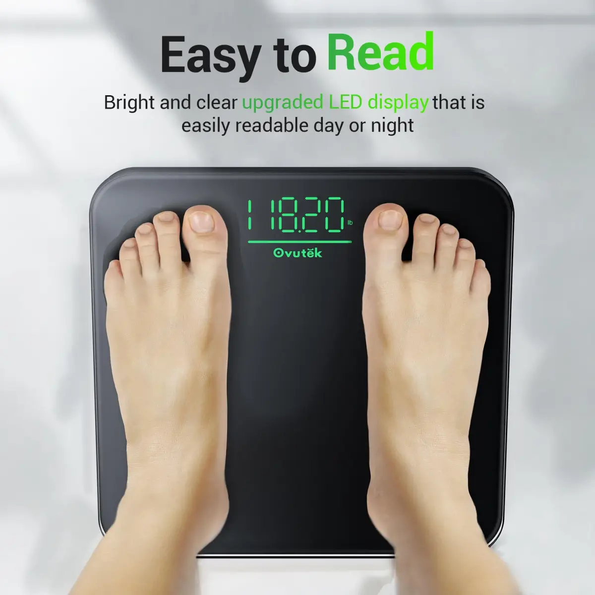 Ovutek Smart Body Weight Scale with BMI 14 Metrics & Large LED Display | 204 kg (450 lb) Capacity - view 4