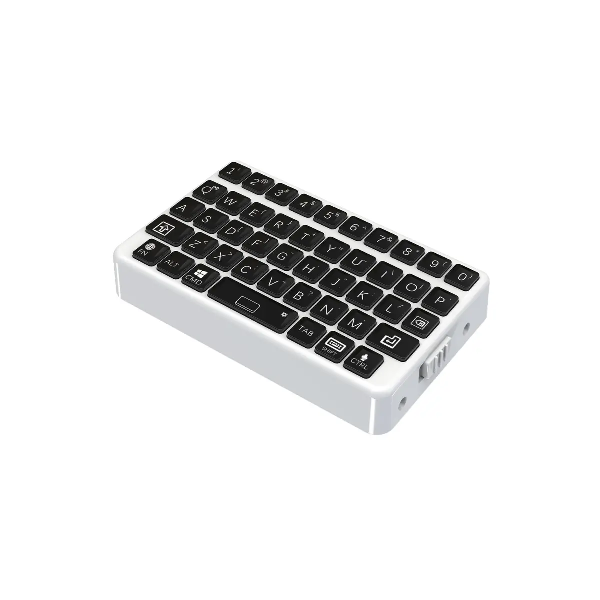 EXknight Mini Bluetooth Keyboard - Retro Clicky Style, White & Black | Portable Wireless Keyboard for Phone, iPad, Tablet, Laptop - view 5