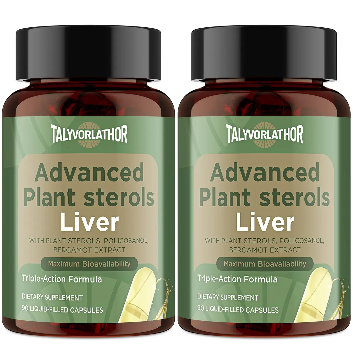 Talyvorlathor Advanced Cholesterlo Liquid Capsules 90 Count | Plant Sterols & Bergamot for Heart & Liver Support - main product image