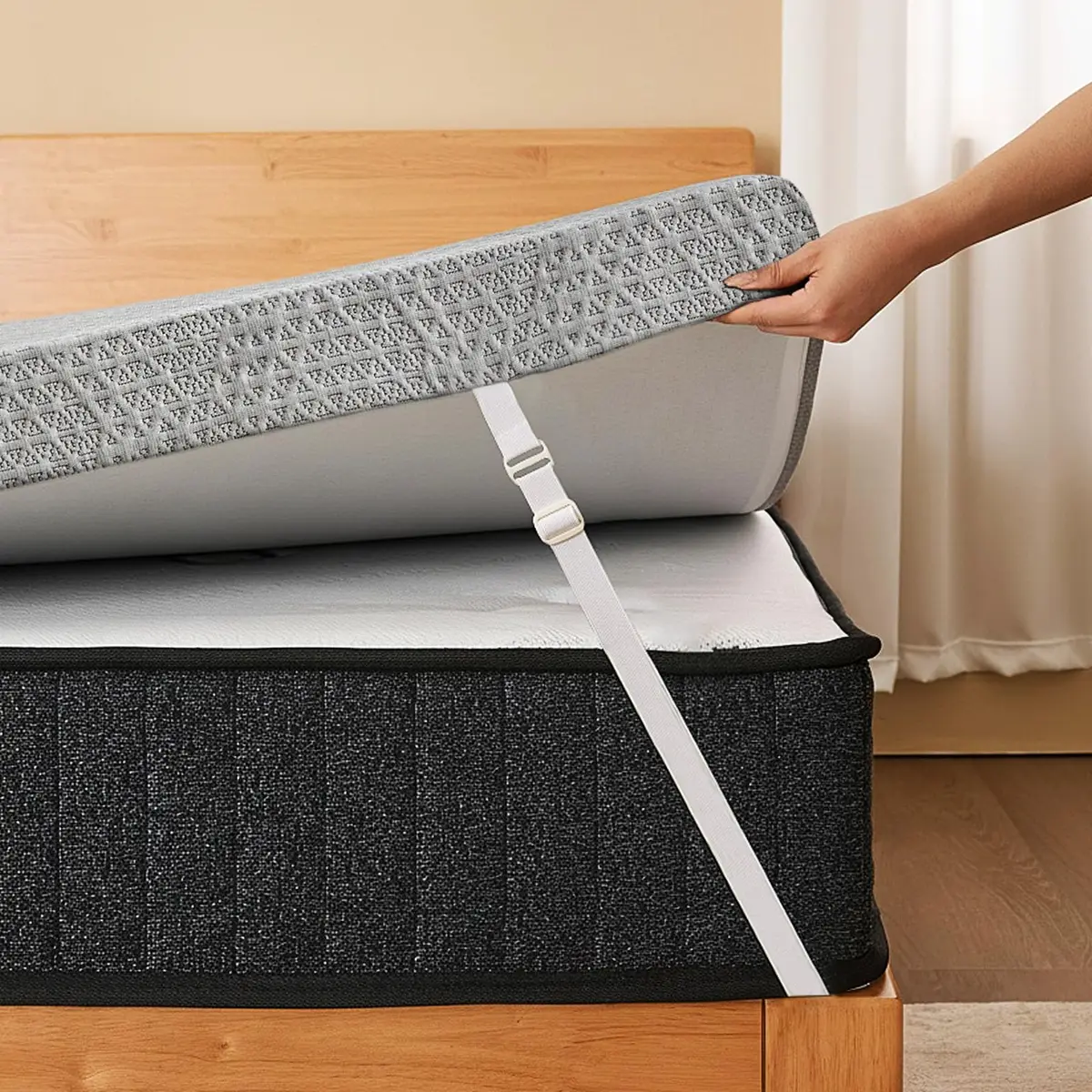 DP DAXPOO Firm Mattress Topper King 3-Inch | Back Pain Relief & Cooling Support - view 10