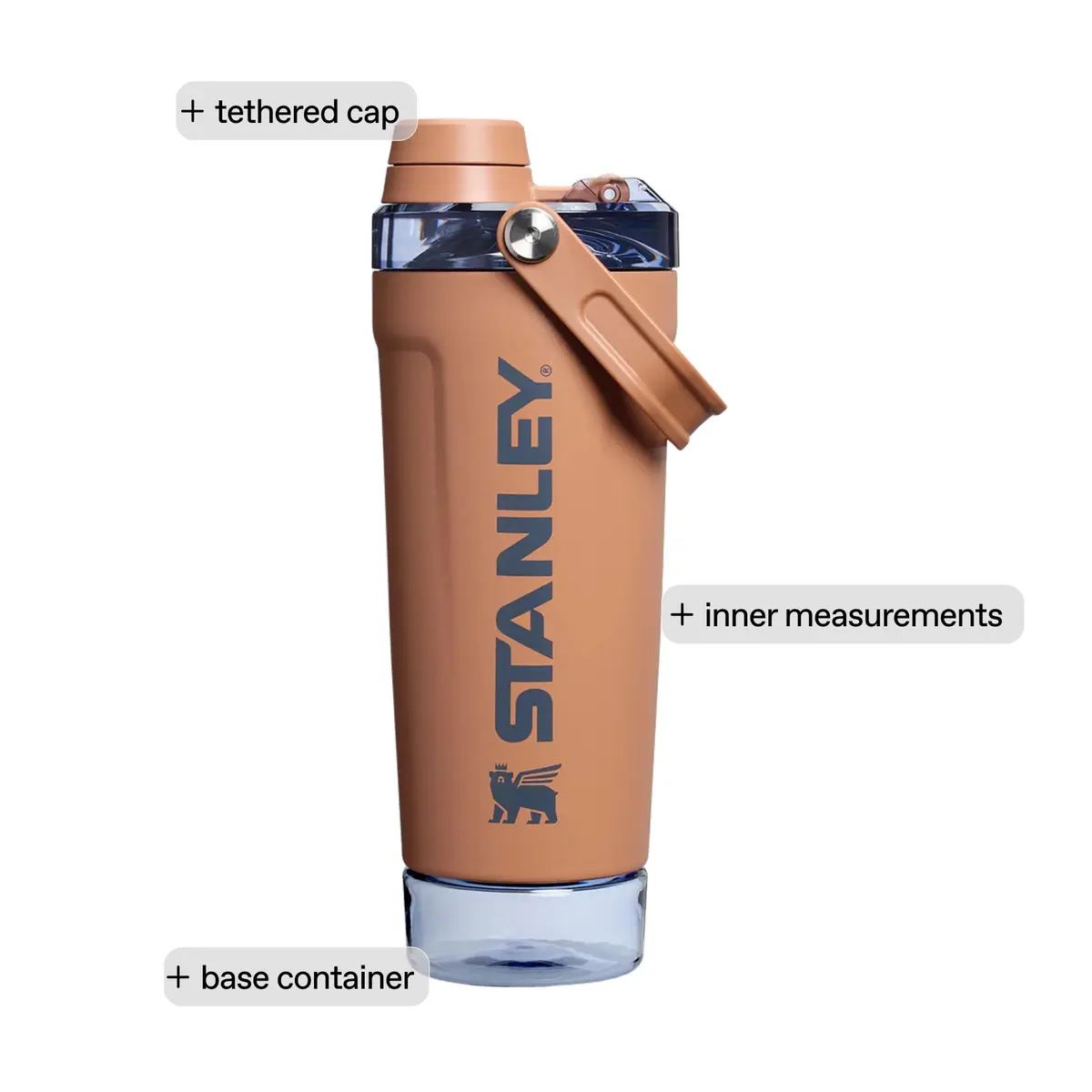 STANLEY Vitalize Shaker Bottle, 20 oz, Pale Stone Atomic | Leakproof Double-Wall Insulation - view 2