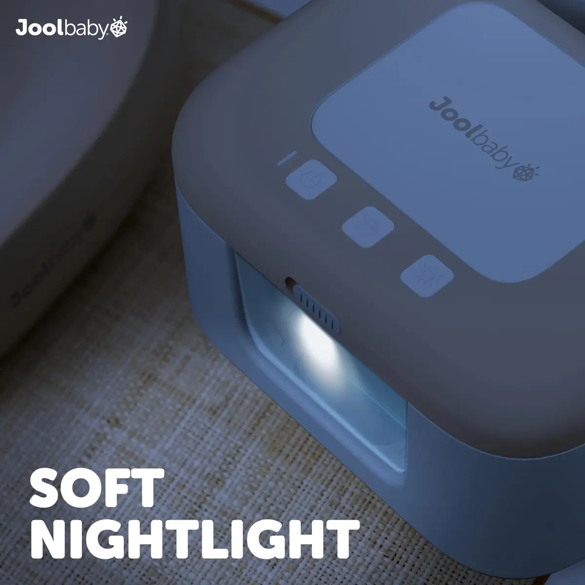 Jool Baby TinyBums Baby Wipe Warmer & Dispenser with LED Changing Light & On/Off Switch (Oatmeal) | Safe Warmth for Diaper Changes - view 6