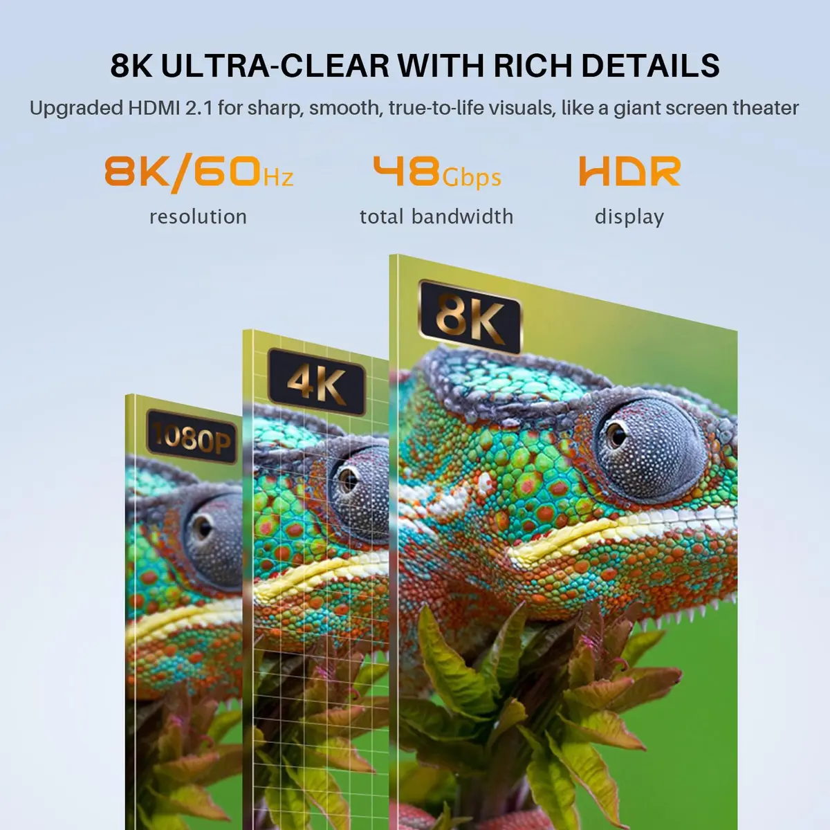 Eonvic 8K 2.1 HDMI 4K@120Hz Cable for Sony FX3 Canon Mark II C300 BMPCC 4K 6K Z CAM E2 Camera 8K/4K TVs - view 5