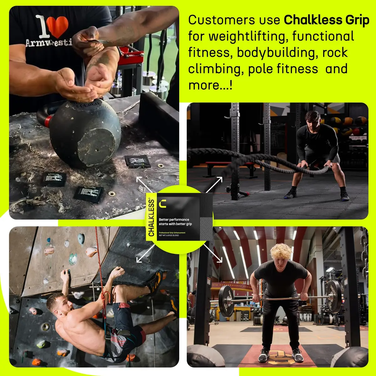Chalkless Grip Enhancer 5 Pack | Mess-Free Liquid Chalk Alternative for Weightlifting, Yoga, Gaming, Climbing - view 5
