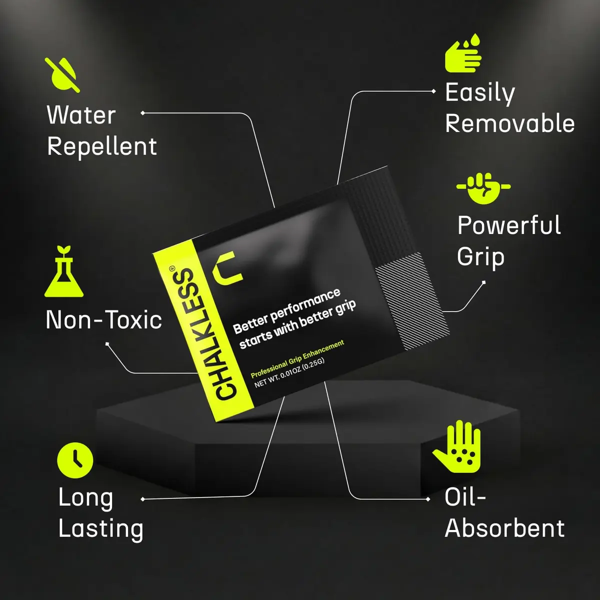 Chalkless Grip Enhancer 5 Pack | Mess-Free Liquid Chalk Alternative for Weightlifting, Yoga, Gaming, Climbing - view 8