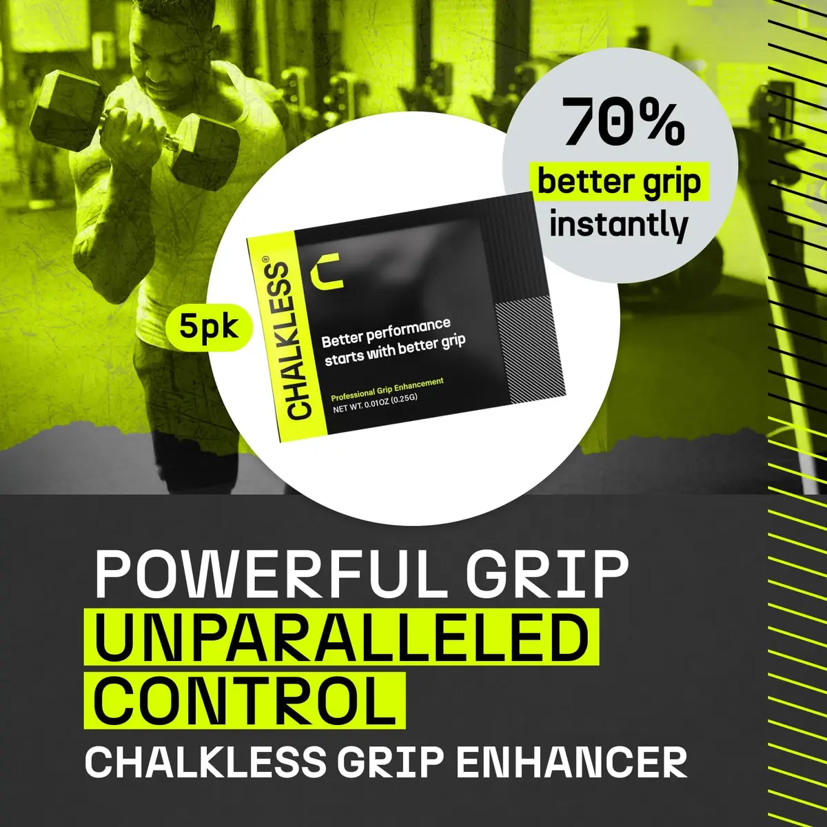 Chalkless Grip Enhancer 5 Pack | Mess-Free Liquid Chalk Alternative for Weightlifting, Yoga, Gaming, Climbing - view 3