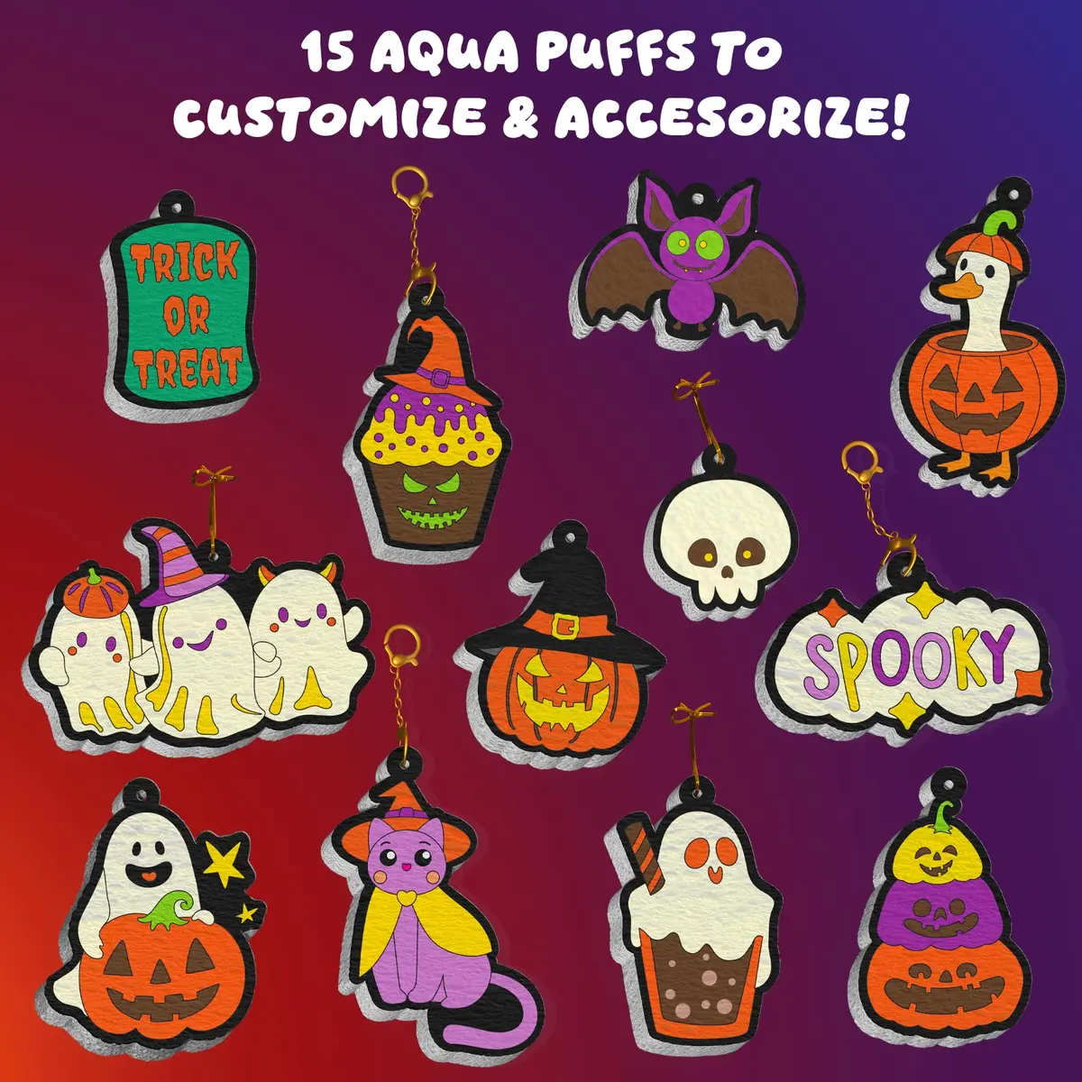 Skillmatics Halloween Aqua Puffs 3D Art Kit | Mess-Free Halloween Craft for Kids Ages 4-10 - view 4