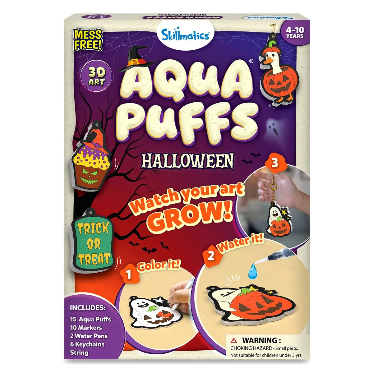 Skillmatics Halloween Aqua Puffs 3D Art Kit | Mess-Free Halloween Craft for Kids Ages 4-10 - main product image