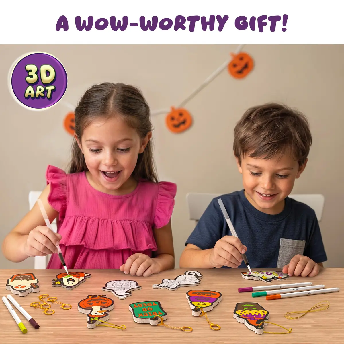 Skillmatics Halloween Aqua Puffs 3D Art Kit | Mess-Free Halloween Craft for Kids Ages 4-10 - view 7