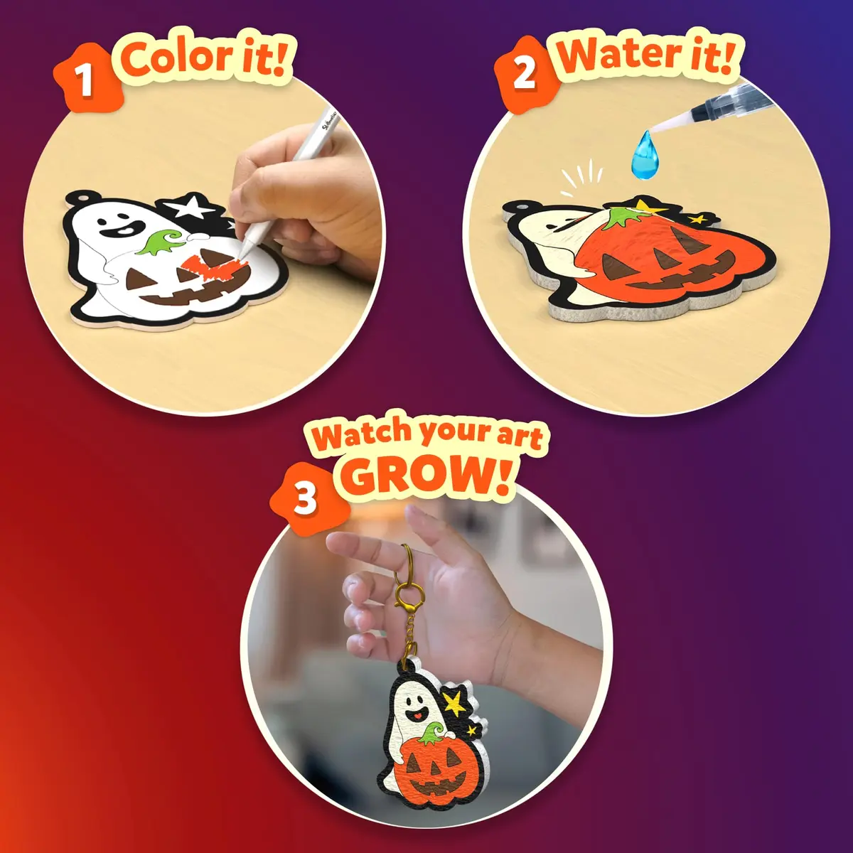 Skillmatics Halloween Aqua Puffs 3D Art Kit | Mess-Free Halloween Craft for Kids Ages 4-10 - view 3