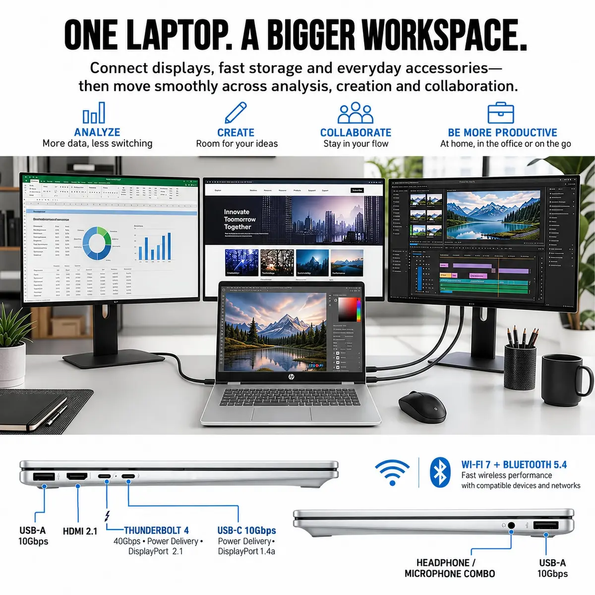 HP OmniBook 7 X Flip 16-inch 2-in-1 Laptop | 3K OLED, Intel Ultra 7, 32GB RAM, 2TB SSD - view 8