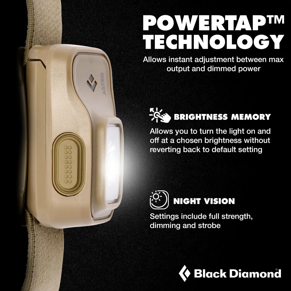 BLACK DIAMOND Astro 300 Headlamp | AAA Powered, Dimmable, Weather Resistant - view 3
