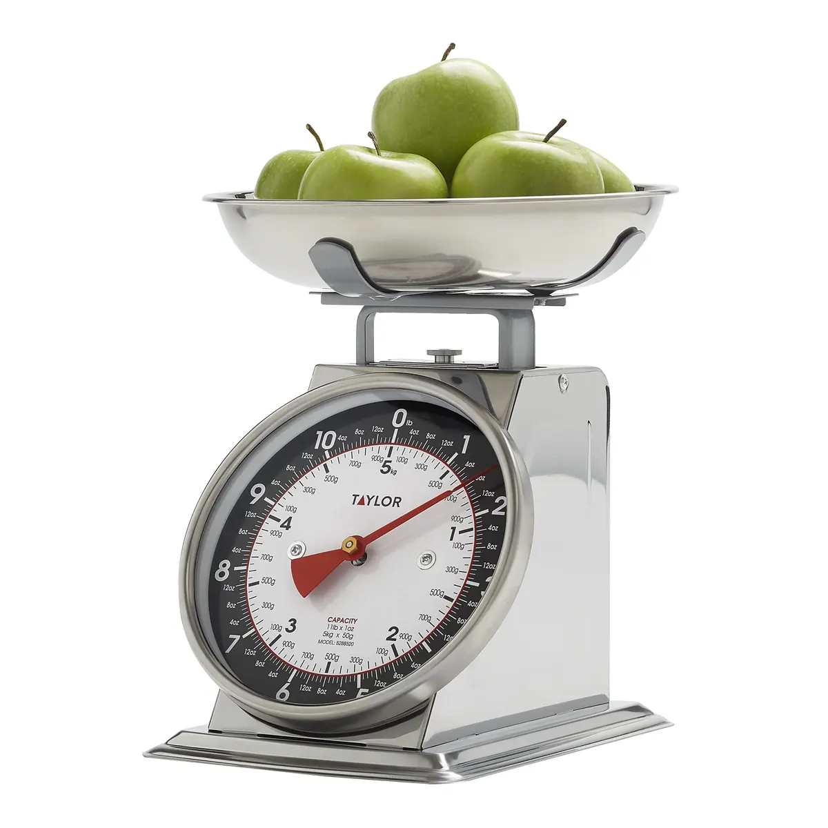Taylor Mechanical Kitchen Food Scale with Bowl, Weighs up to 5 kg (11 lbs) | Analog Cooking Scale for Baking, Black and Silver (Pack of 2) - view 6