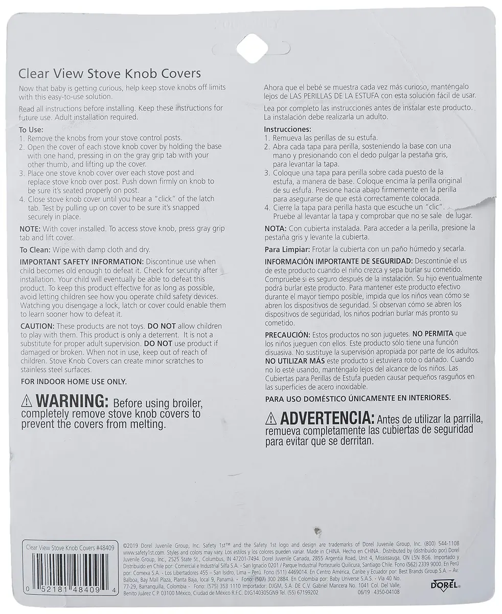 Safety 1st Clear View Stove Knob Covers (Set of 5) Pack of 12 | Child Proof Design for Gas & Electric Stoves - view 5