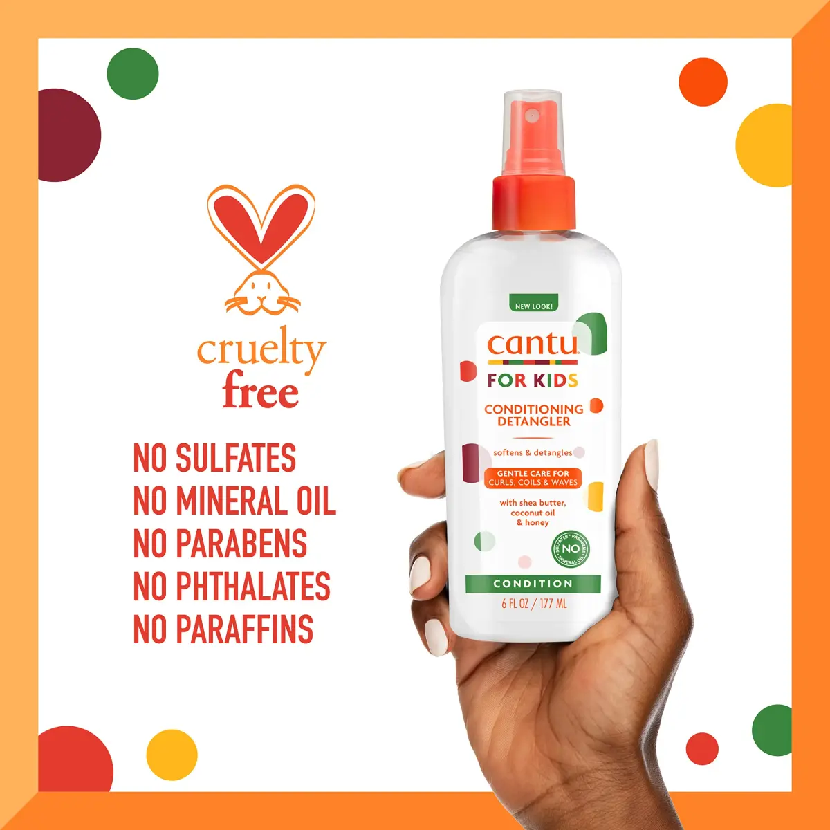Cantu Care for Kids Conditioning Detangler Spray 177ml (6 fl oz) | Gentle Detangling for Delicate Curls - view 5