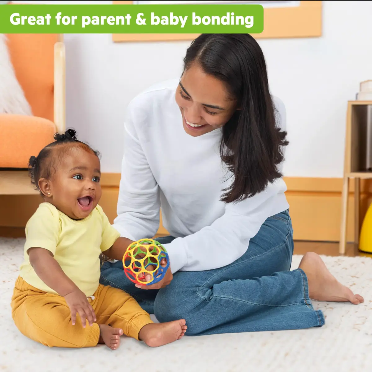 Bright Starts Oball Classic Easy-Grasp Ball 6-Pack | BPA-Free Infant Toy for Newborns and Up - view 5