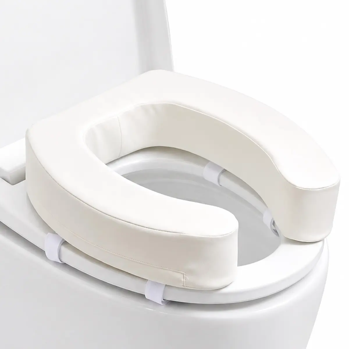 PAZ WEAN Padded Raised Toilet Seat Riser with Soft Foam Cushion 7.6 cm (3 Inches) | Comfortable Height for Easier Sitting & Standing - main product image