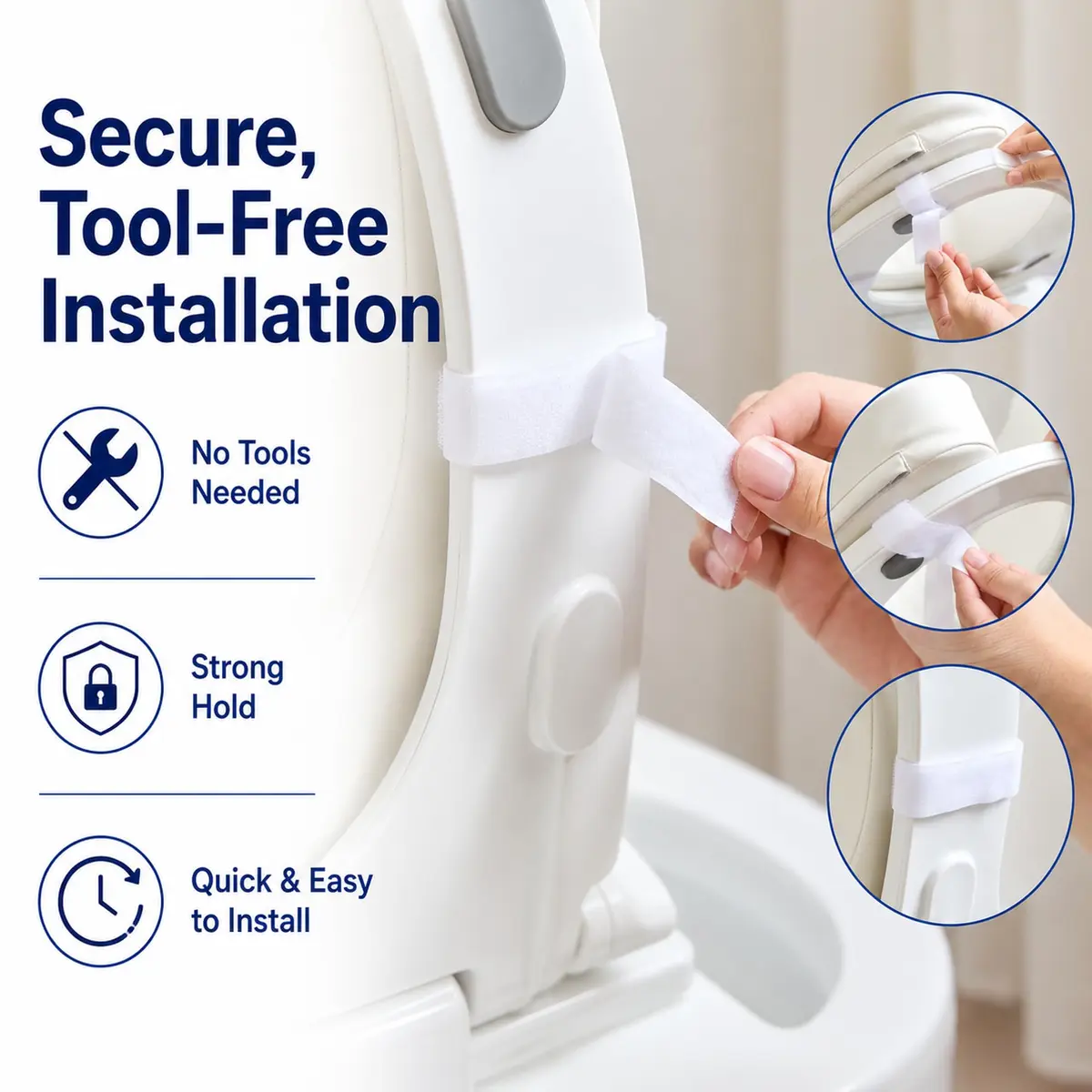 PAZ WEAN Padded Raised Toilet Seat Riser with Soft Foam Cushion 7.6 cm (3 Inches) | Comfortable Height for Easier Sitting & Standing - view 5