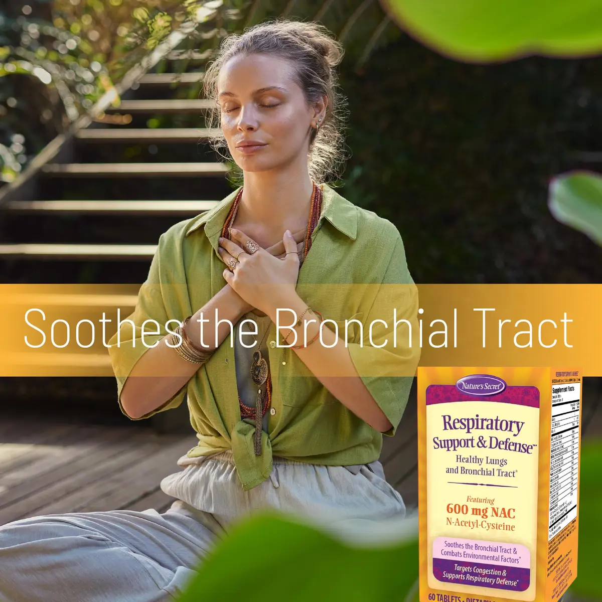 Nature's Secret Respiratory Support & Defense + NAC 90 Count (Pack of 2) | Supports Lung & Bronchial Wellness - view 4