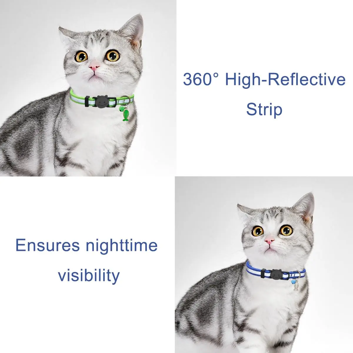 Yizepet Cat Collars, Breakaway Kitten Collar, Cute Kitty Collar in 4 Pack, Pet Supplies Accessories | Adjustable, Safe & Stylish (70-120 chars) - view 4