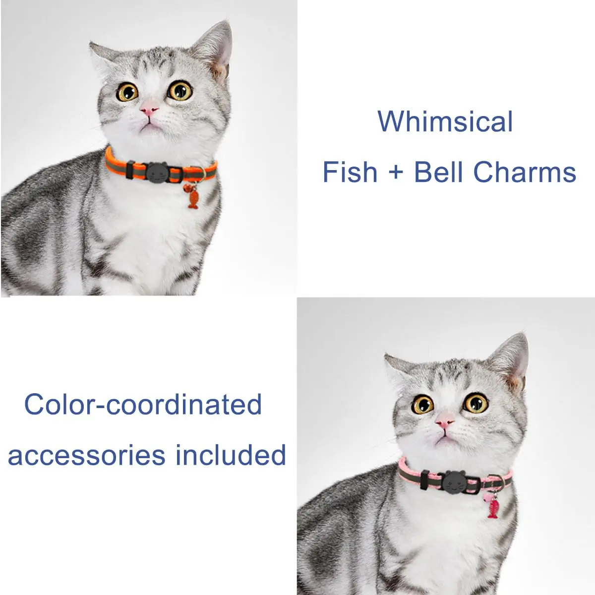 Yizepet Cat Collars, Breakaway Kitten Collar, Cute Kitty Collar in 4 Pack, Pet Supplies Accessories | Adjustable, Safe & Stylish (70-120 chars) - view 5