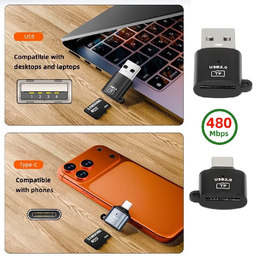 cablecc USB-C & USB-A OTG Card Reader 2-Pack | Fast Data Transfer for Phones & Laptops - view 8