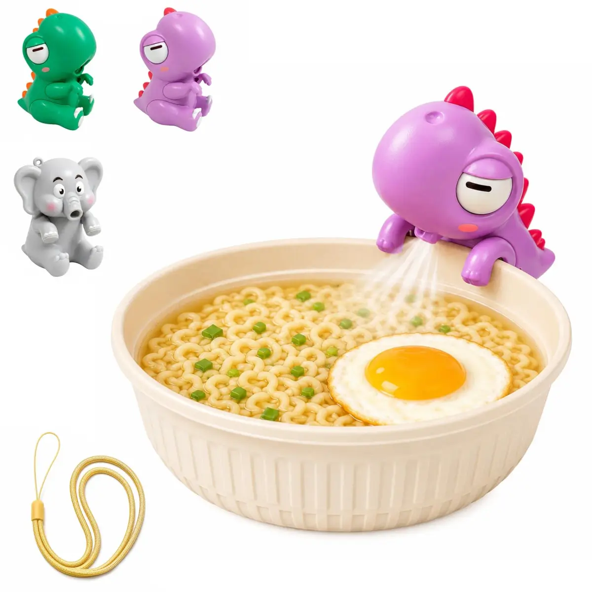 UWYJK Cute Elephant Cooling Fan 8cm (3.15in) | Rechargeable Clip-On for Cups & Bowls - main product image
