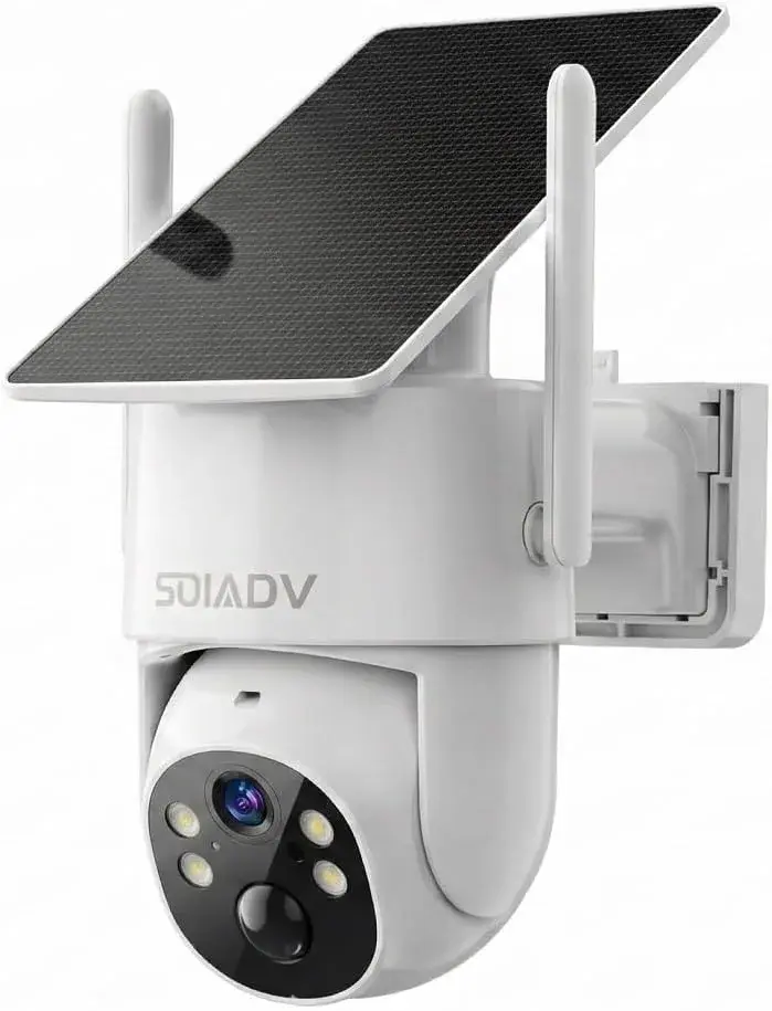 SOIADV Solar Security Camera Wireless Outdoor PTZ 2K | AI Motion, Color Night Vision, IP65 Waterproof - main product image