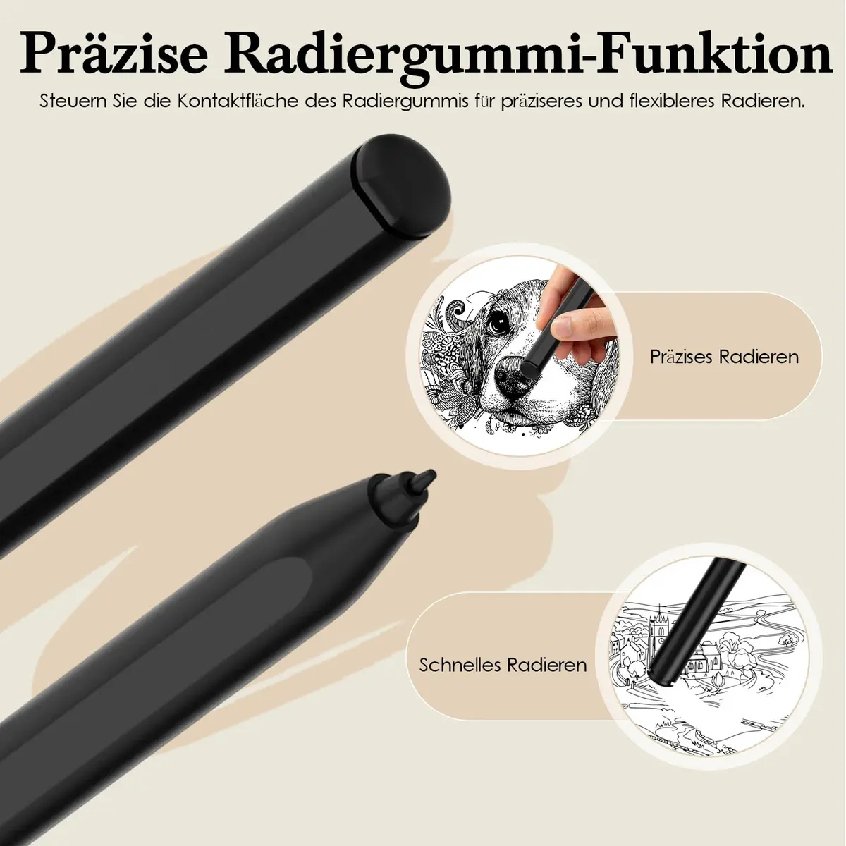 Milikilo Stylus for Remarkable 2/1 Pen | EMR Pen with Flip Eraser, Magnetic, Tilt & Pressure Sensitivity - view 5