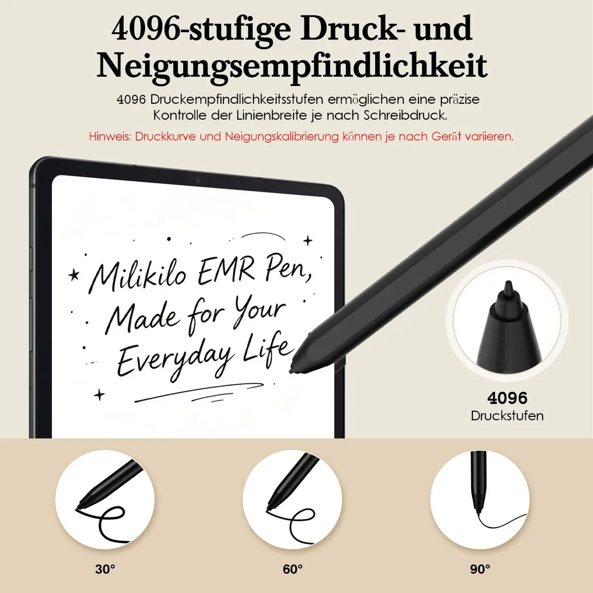 Milikilo Stylus for Remarkable 2/1 Pen | EMR Pen with Flip Eraser, Magnetic, Tilt & Pressure Sensitivity - view 4