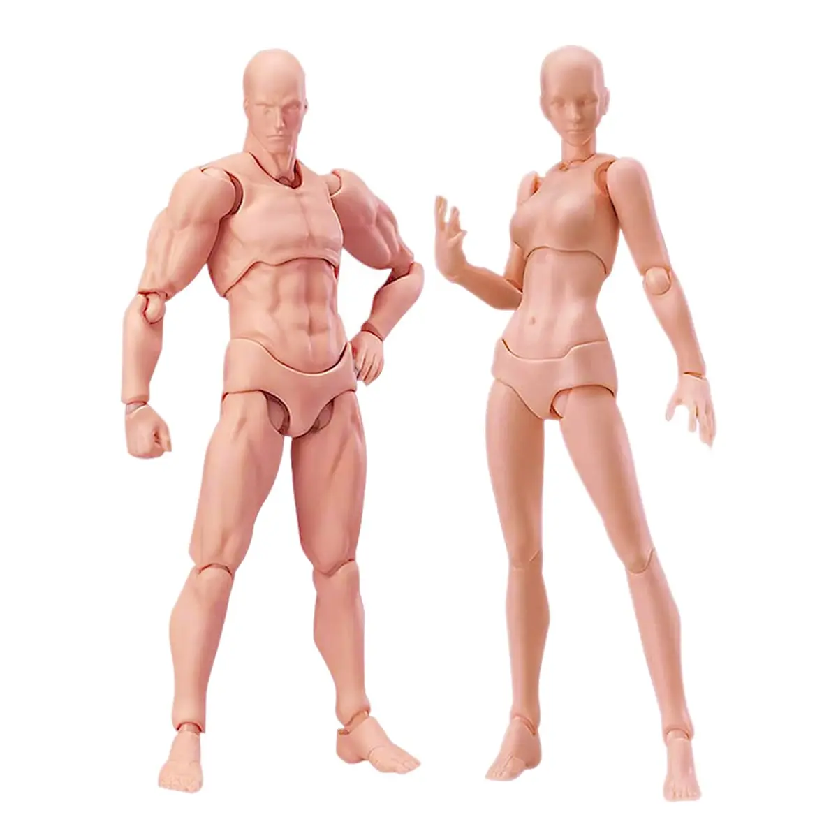 Haniforever Artist Mannequin Figures Male+Female Set 13.97cm (5.5in) | Posable Drawing Model for Artists - main product image