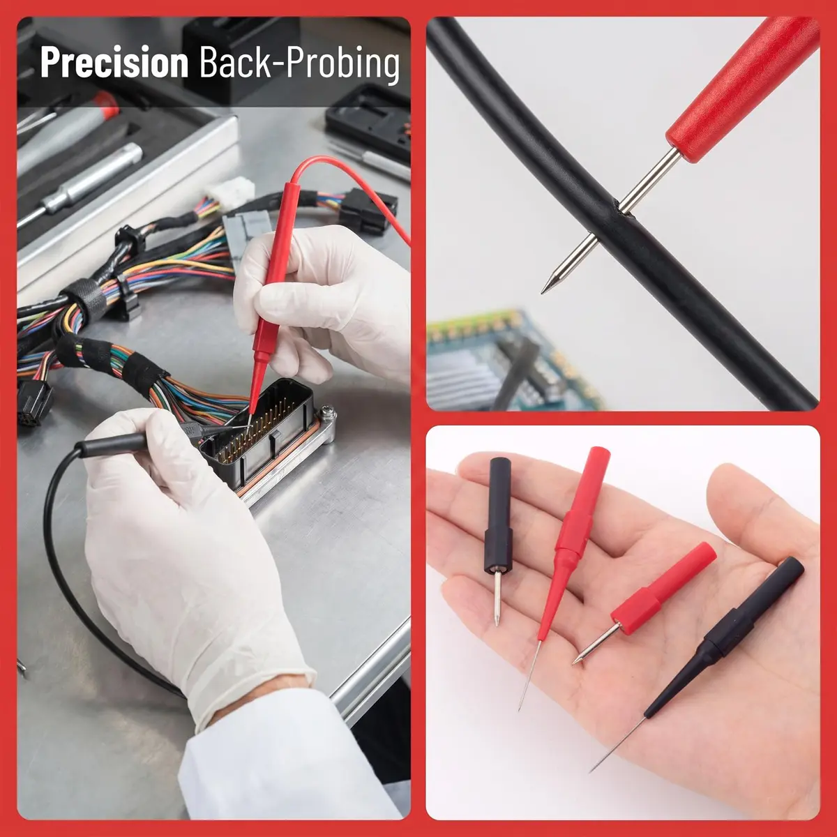 OIIKI 4Pcs Test Probe Pins 82.6mm & 51.1mm | Non-Destructive Insulation Piercing Needle Testers - view 6