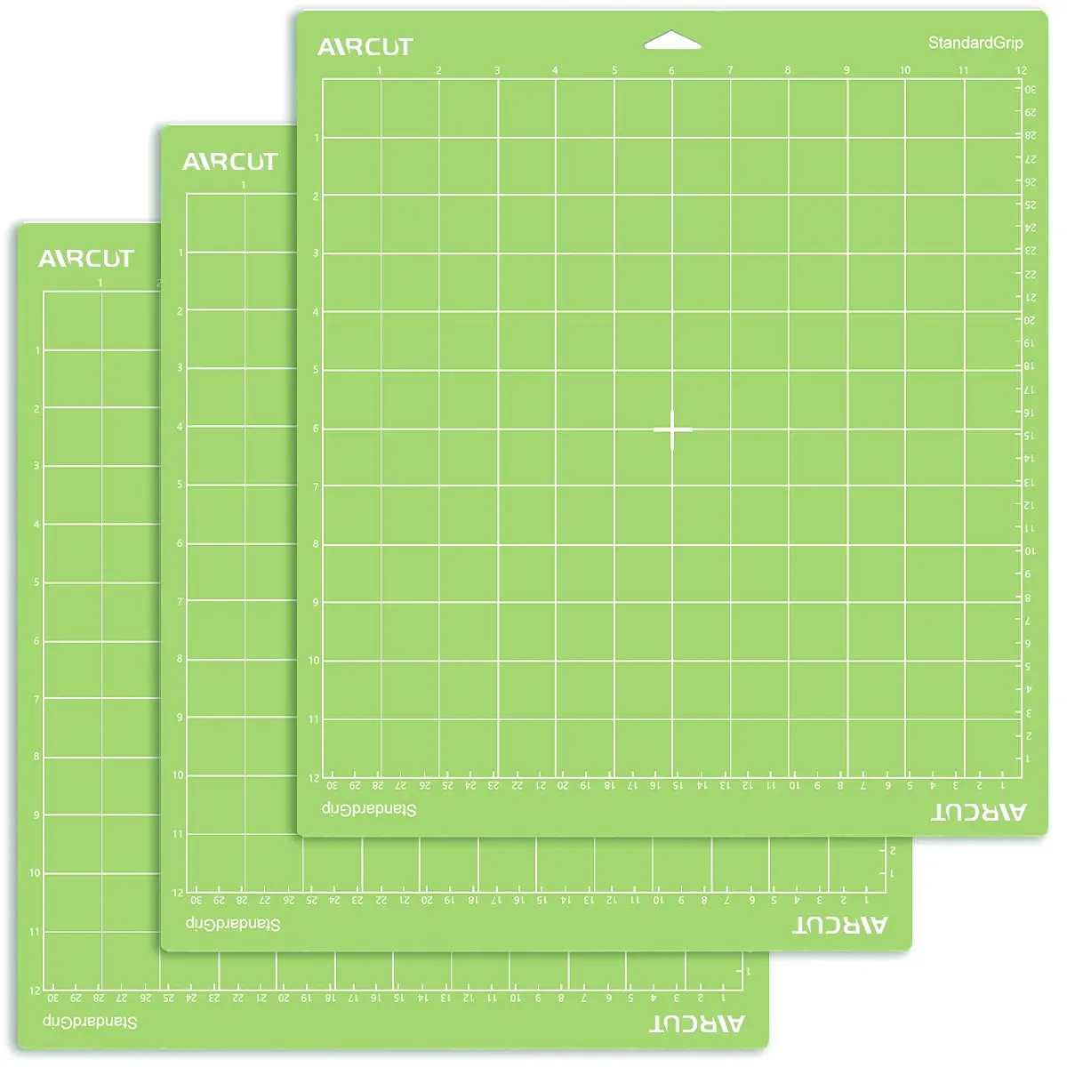 AIRCUT Green Cutting Mat for Cricut Maker & Explore Series, 30.5 x 30.5 cm (12 x 12 inch) 3-Pack | Standard Grip Adhesive Mats for Vinyl, Paper, Cardstock - main product image