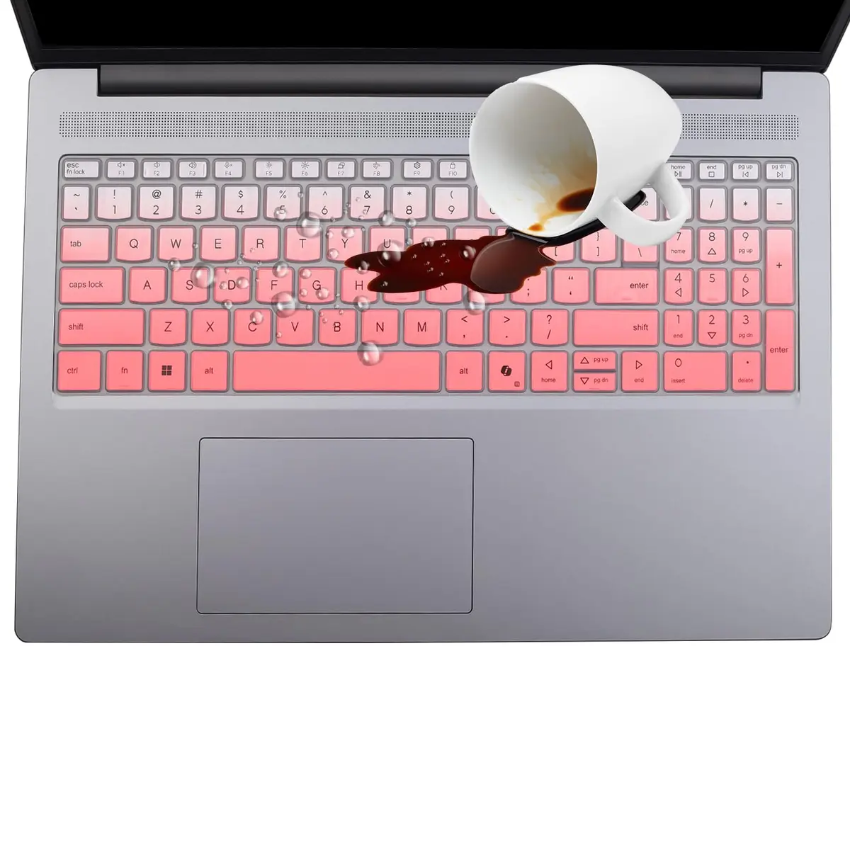 MUBUY-GOL Keyboard Cover for Lenovo IdeaPad Slim 3/5 15.3" 16" (Gen 10/11) Ombre Pink | Protects from Spills & Dust - view 6